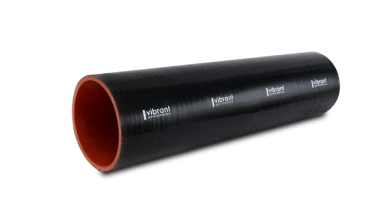 Vibrant Silicone Straight Hose Coupler 1.125in ID x 12.00in Long - Gloss Black - BLOX Racing