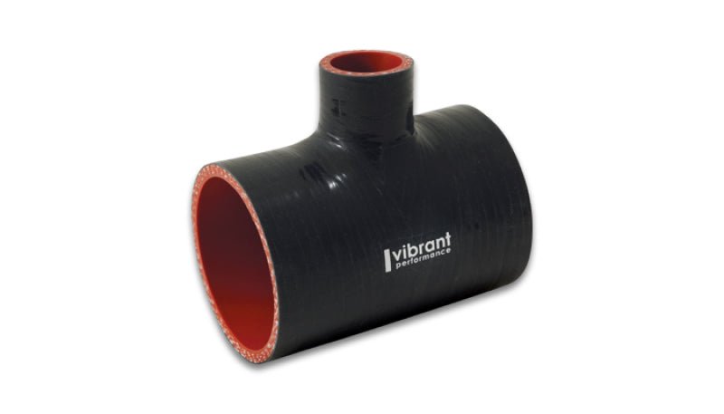 Vibrant Silicone T - Hose Coupler Hose ID 2.50in Overall Length 4in Branch ID 1in - BLOX Racing