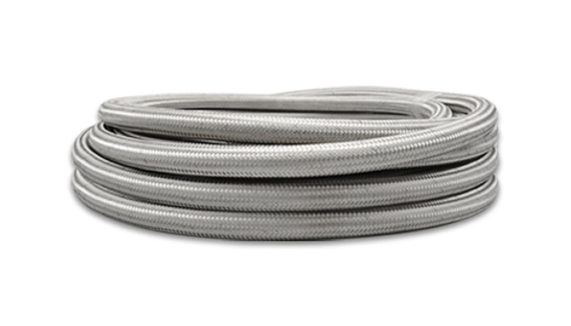 Vibrant SS Braided Flex Hose w/ PTFE Liner - 6 AN (10 foot roll) - BLOX Racing