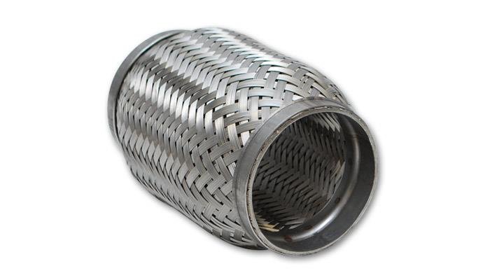 Vibrant SS Flex Coupling with Inner Braid Liner 1.5in inlet/outlet x 6in flex length - BLOX Racing