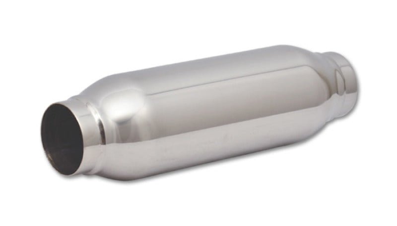 Vibrant SS Resonator (Standard Design) 2.25in inlet/outlet x 12in long - BLOX Racing