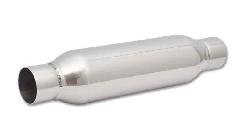 Vibrant SS Resonator (Standard Design) 2.5in inlet/outlet x 18in long - BLOX Racing