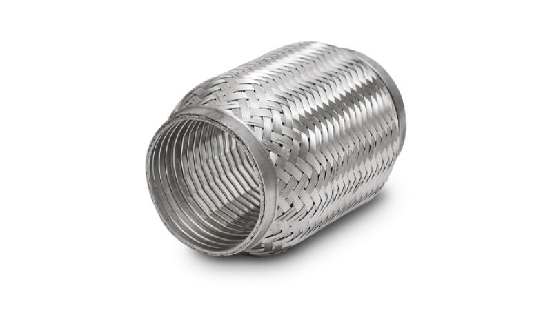 Vibrant SS Turbo FLEX Coupling w/Interlock Liner 1.5in Inlet/Outlet x 4in Long - BLOX Racing