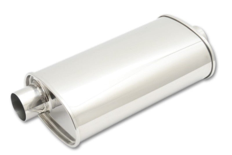 Vibrant StreetPower Oval Muffler 3.50in Inlet/Outlet (Offset - Center) - BLOX Racing