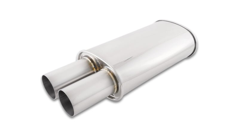 Vibrant Streetpower Oval Muffler w/3.00in Round Straight Cut Tip (3.00in Inlet) - BLOX Racing