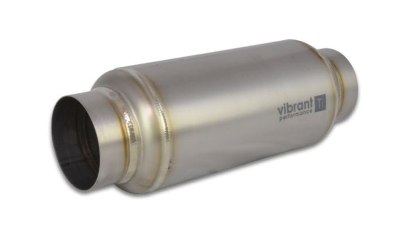 Vibrant Titanium Resonator 2.5in. Inlet / 2.5in. Outlet x 12in. Long - BLOX Racing