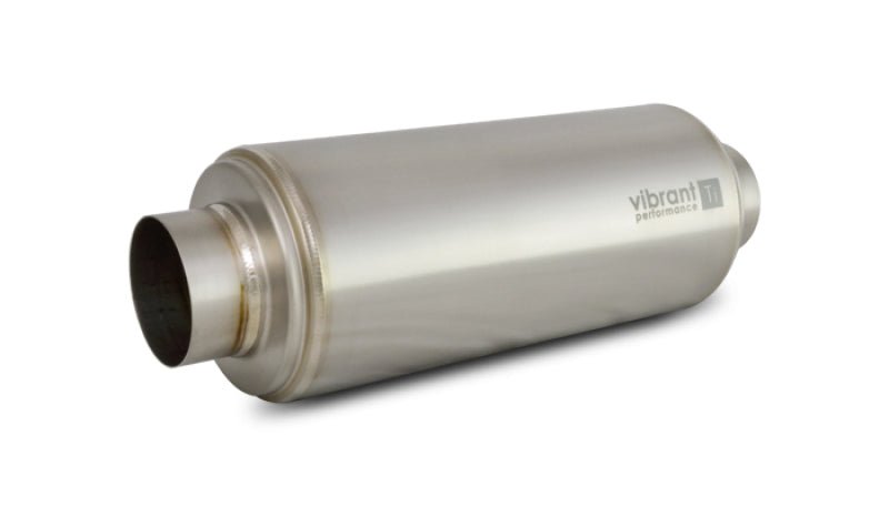 Vibrant Titanium Resonator 2.5in. Inlet / 2.5in. Outlet x 16in. Long - BLOX Racing