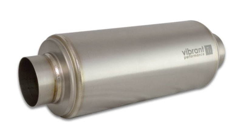 Vibrant Titanium Resonator 4in Inlet / 4in Outlet x 16in Long - BLOX Racing