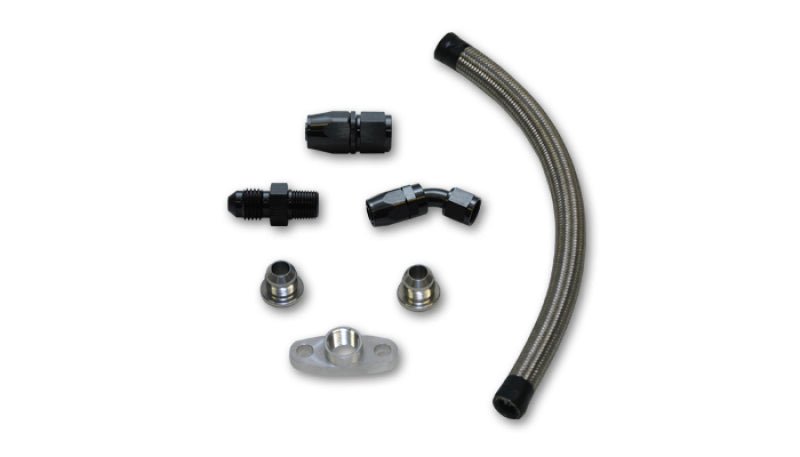 Vibrant Univ Top Mount Oil Drain Kit incl 20in Teflon lined S.S. hose Fitting - BLOX Racing