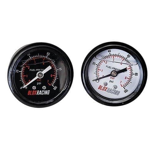 BLOX Racing Liquid-Filled Fuel Pressure Gauge 0-100psi - BLOX Racing